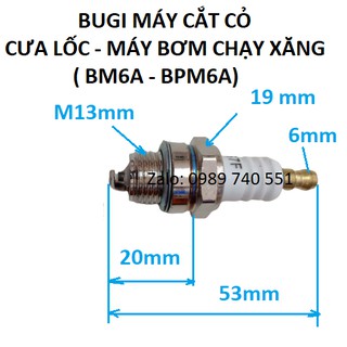 Bu gi máy cắt cỏ - cưa lốc - bơm nước dành cho máy chạy xăng