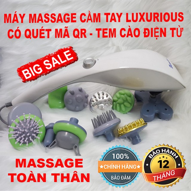 [CHÍNH HÃNG] Máy massage cầm tay 11 đầu mát xa hiệu Luxurious Massager cao cấp