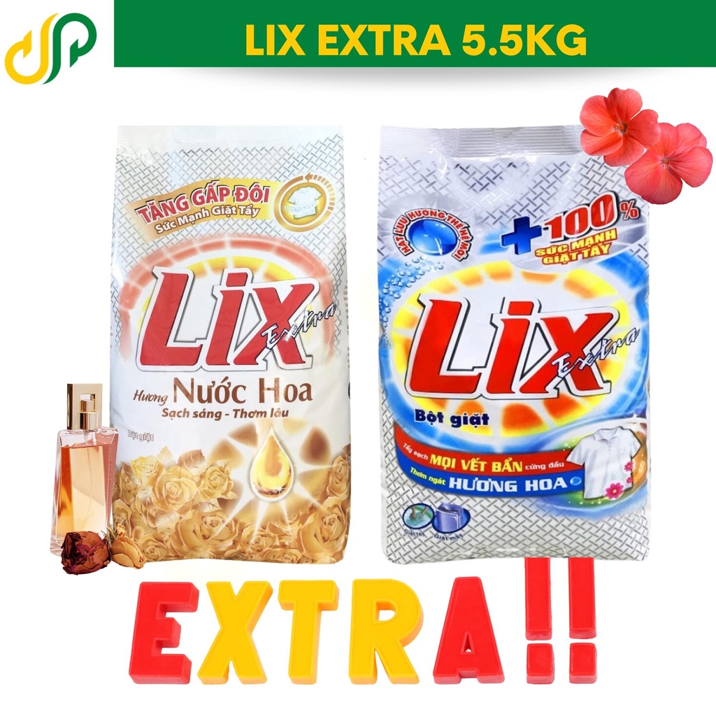 Bột giặt Lix Extra túi 5.5kg