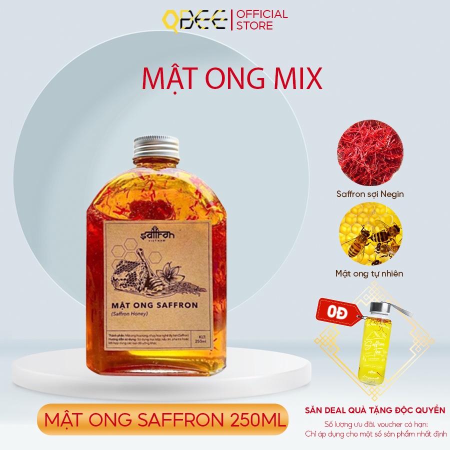 Mật ong mix Saffron nhụy hoa nghệ tây 250ML