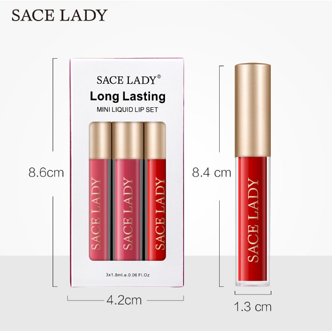 Son Kem Lì SACE LADY Mịn Như Nhung Chống Nước Bền Màu 1.8ml - AU0088