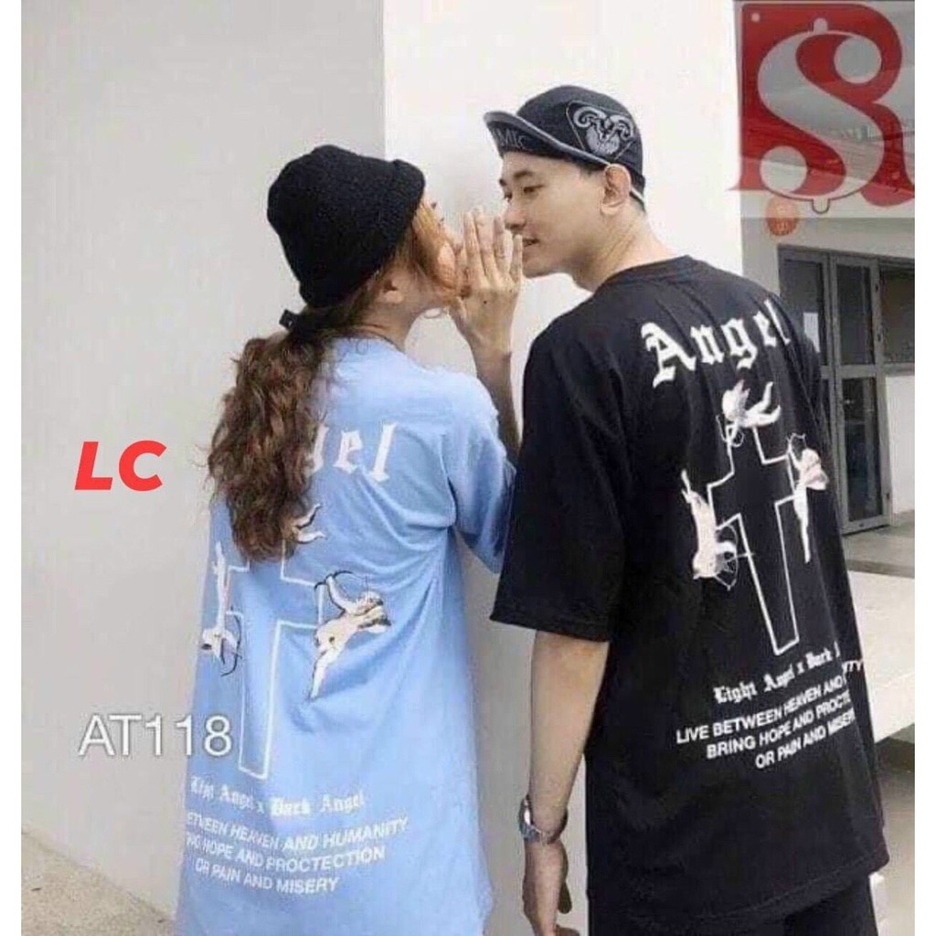 Áo Thun Tay Lỡ Unisex - Áo Thun Nam Nữ ANGEL | BigBuy360 - bigbuy360.vn