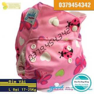 Bỉm vải , Tã vải goodmama chống tràn , Lót xơ Tre M(3-13kg) L(10-20kg)