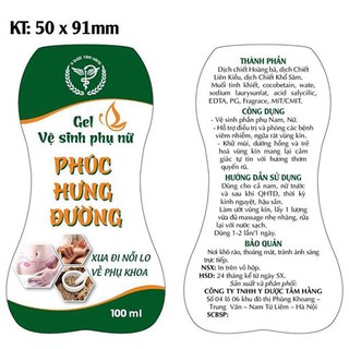 Dung dịch vệ sinh phụ nữ Phúc Hưng Đường