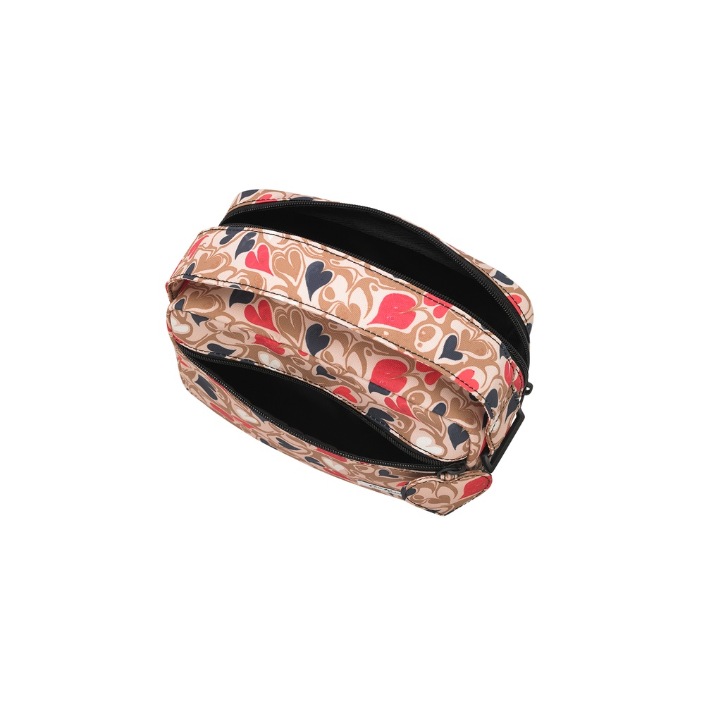 Cath Kidston - Túi đeo chéo/The Heartly Cross Body - Marble Hearts Ditsy - Brown -1041330