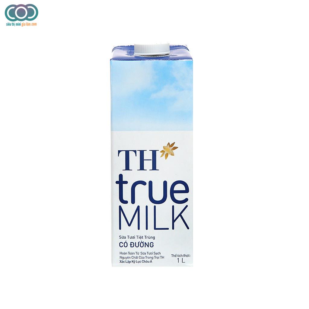 Sữa tươi tiệt trùng có đường TH true MILK hộp 1 lít thumbnail