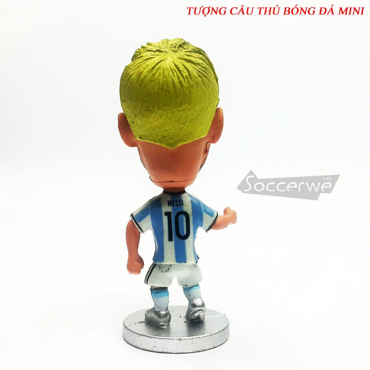 Tượng cầu thủ bóng đá Lionel Messi - Argentina gold hair