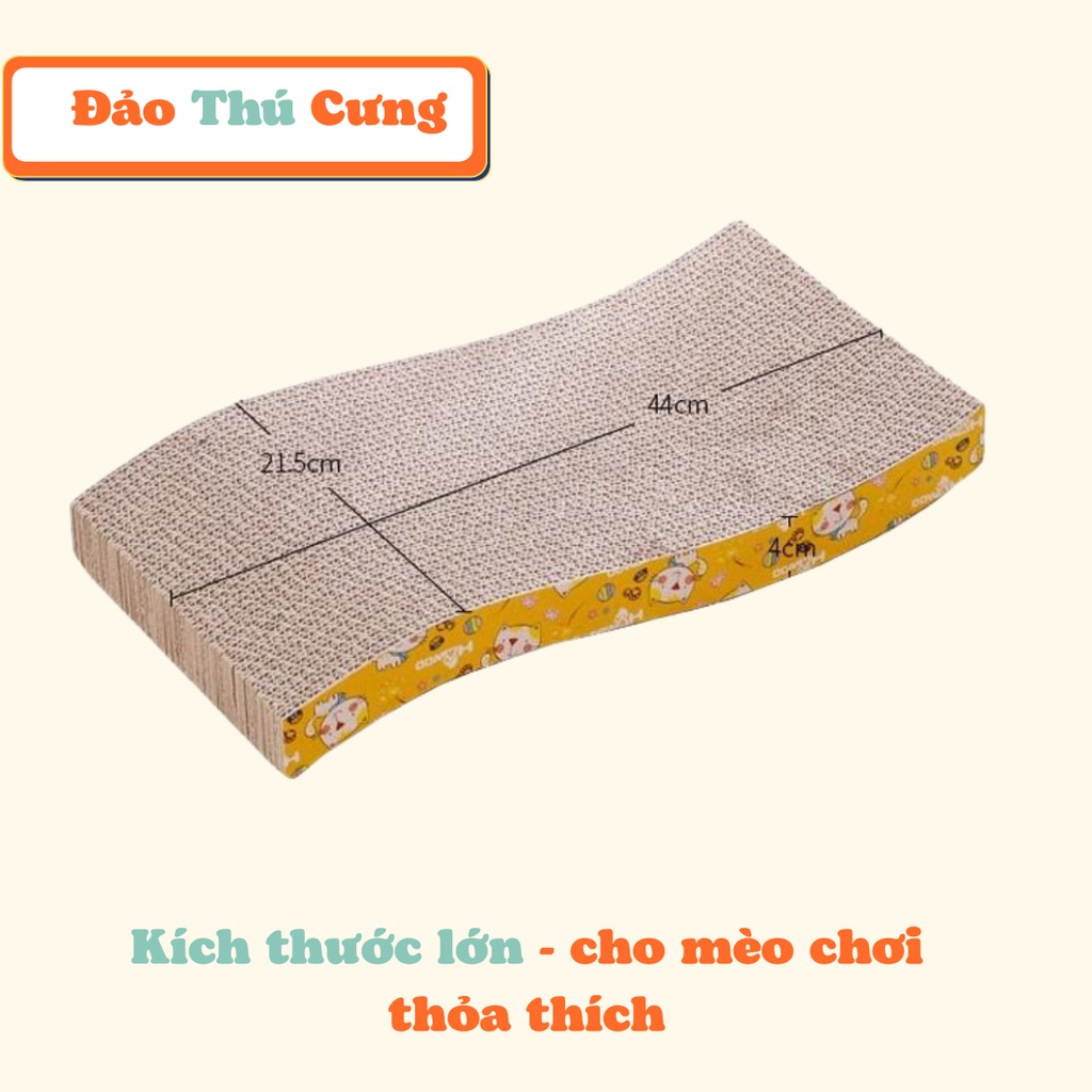 Bàn Cào Móng Giấy Cho Mèo + Tặng Kèm Cỏ Mèo (Catnip/Catmint)