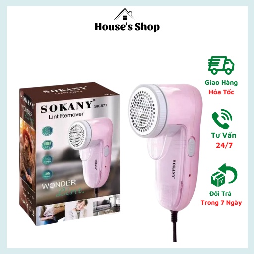 Máy Cắt Lông Xù Quần Áo Mini SOKANY SK877  Cắt Siêu Bén Lưỡi Siêu Bền Tiện Lợi - Hàng Loại 1