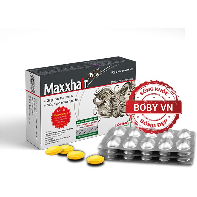 Viên uống MAXXHAIR - Giúp tóc mọc nhanh, ngăn ngừa gãy rụng hiệu quả.