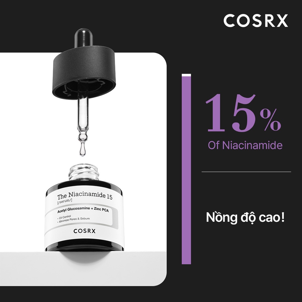 Tinh chất COSRX Niaciamide 15% 20ml chăm sóc toàn diện cho da mụn
