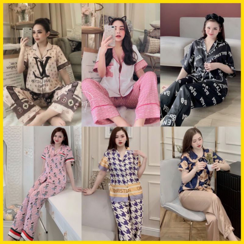 Bộ ngủ lụa Mango thiết kế cao cấp p.2 {NHIỀU MẪU}