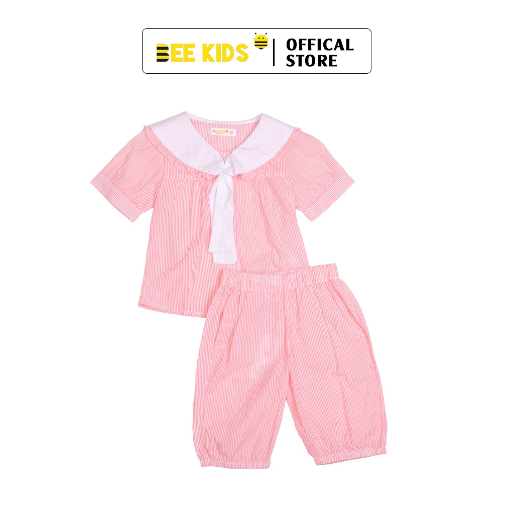 Bộ Quần Áo Bé Gái Bee Kids Kiểu Dáng Dễ Thương Màu Hồng Chất Cotton Thoáng Mát (2-8 Tuổi) - 7BC01645CO