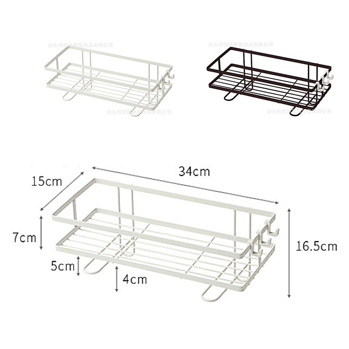 Kệ sắt để đồ dùng nhà tắm, giá sắt để đồ dán tường không đục lỗ