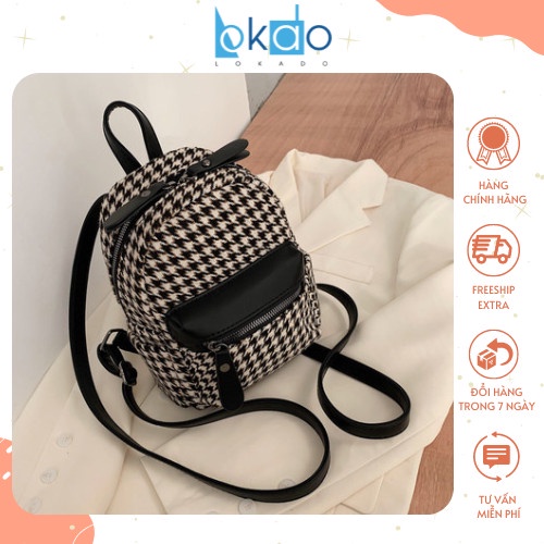 Balo mini nữ đẹp, balo nu thời trang phong cách hàn quốc cute LOKADO HY223