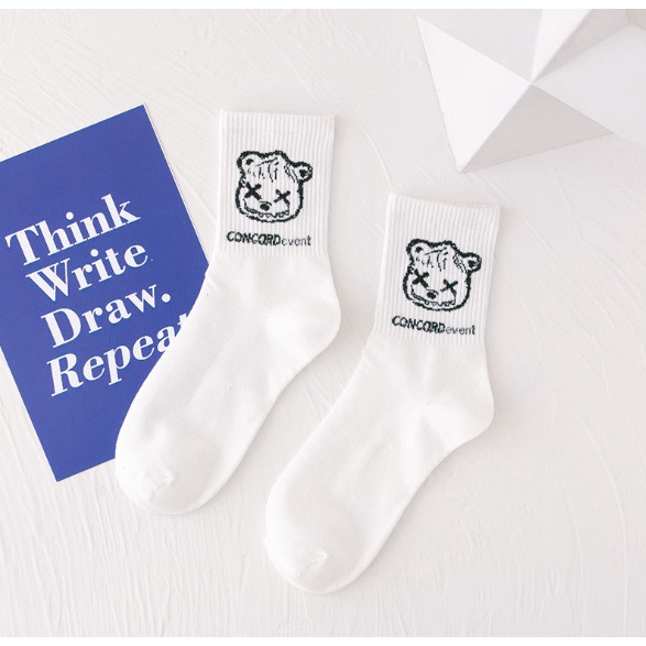 Vớ Tất cao cổ UNISEX hình Gấu siêu dễ thương và xinh xắn