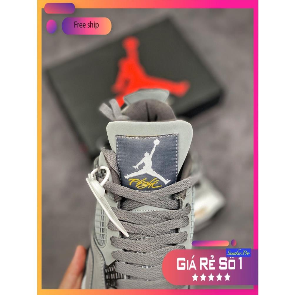 Giày thể thao Air Jordan 4 Retro Cool Grey  hot hit siêu cấp dành cho nam và nữ