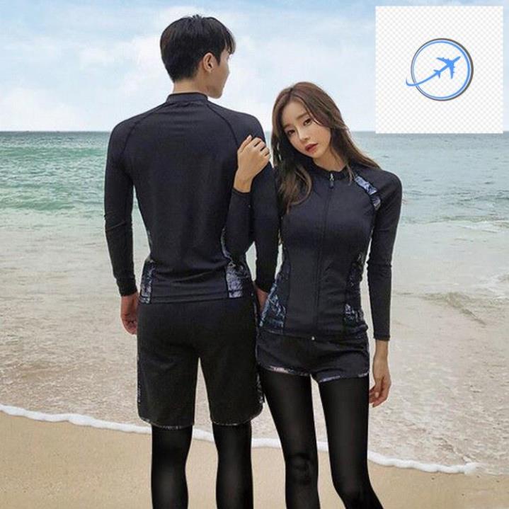 Trang phục bơi lặn xem sứa nhiều món tay dài chống nắng cho cặp đôi người lớn và trẻ em