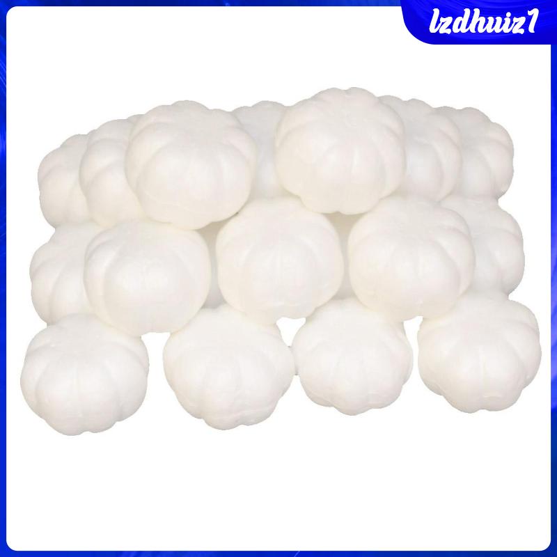 Bộ 20 Quả Bí Ngô Bằng Xốp Polystyrene Styrofoam Dùng Trang Trí Halloween