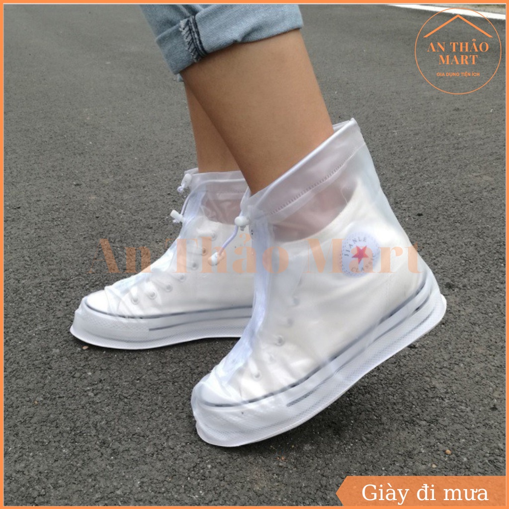 Giày đi mưa đế silicon chống trơn trượt, bọc đi mưa cho giày không bị ướt