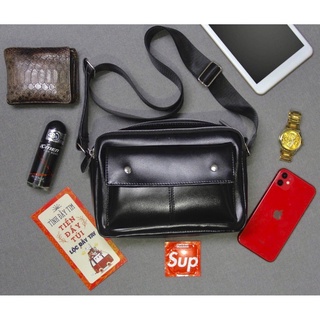 Túi Đeo Chéo Unisex Lanpad Messenger bag Da Pu M02