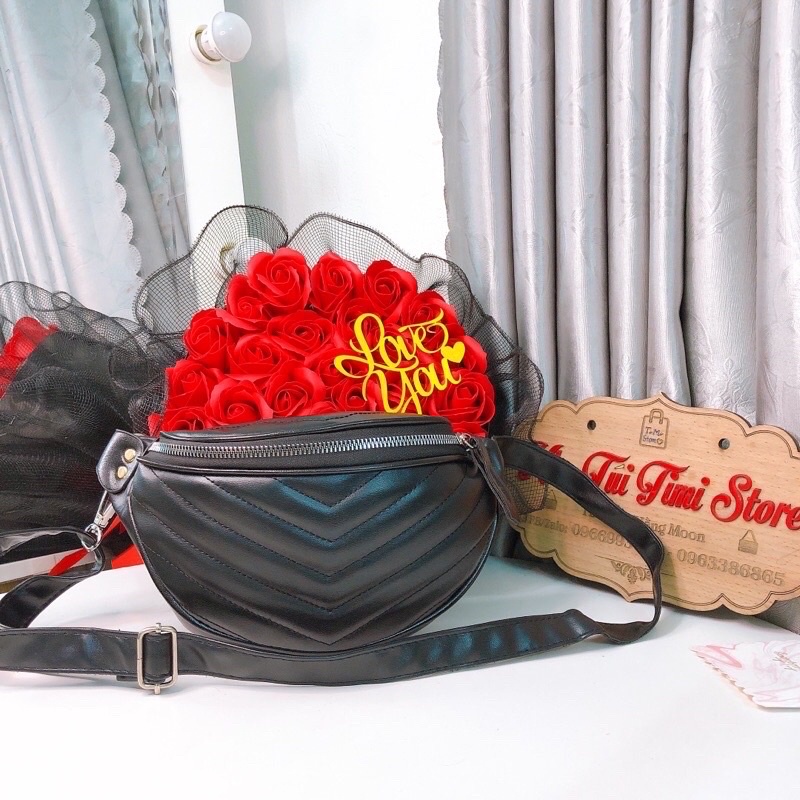 Túi bao tử thời trang đeo chéo ngực da mềm vân xương cá TIMIBAGS TM011 | BigBuy360 - bigbuy360.vn