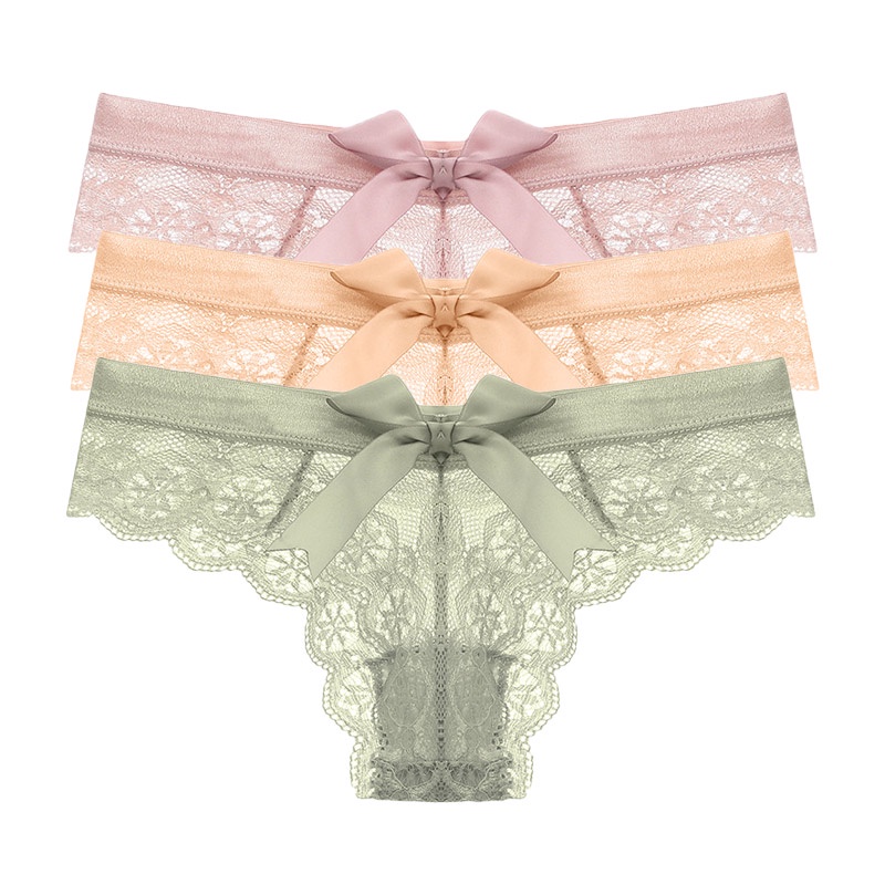 AOFEIQIKE Quần Lót Ren Không Đường May Mềm Mại Thoáng Khí Gợi Cảm Cho Nữ