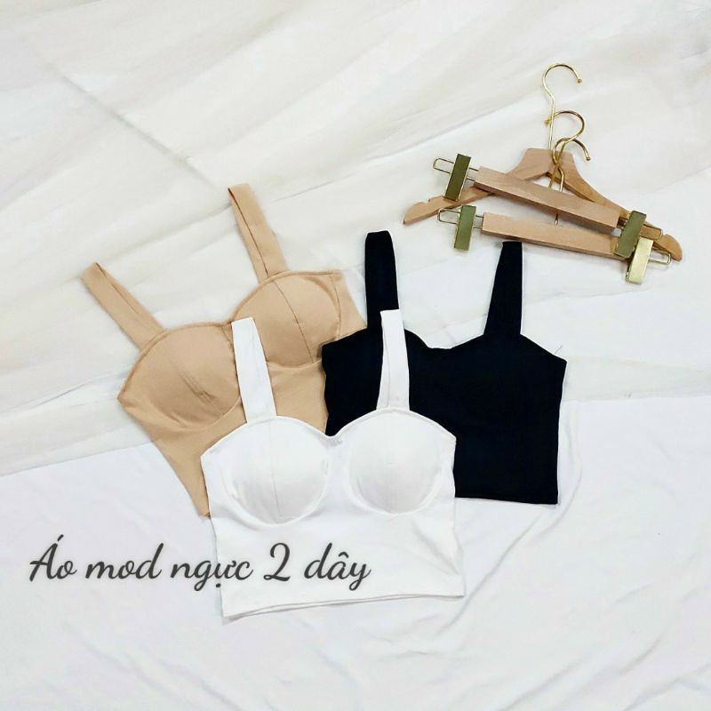 Áo 2 dây croptop có mod ngực sẵn