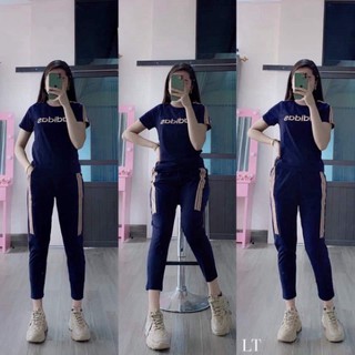 đồ bộ thể thao nữ chạy viền,Bộ thun hàng cotton mới nhất 2021