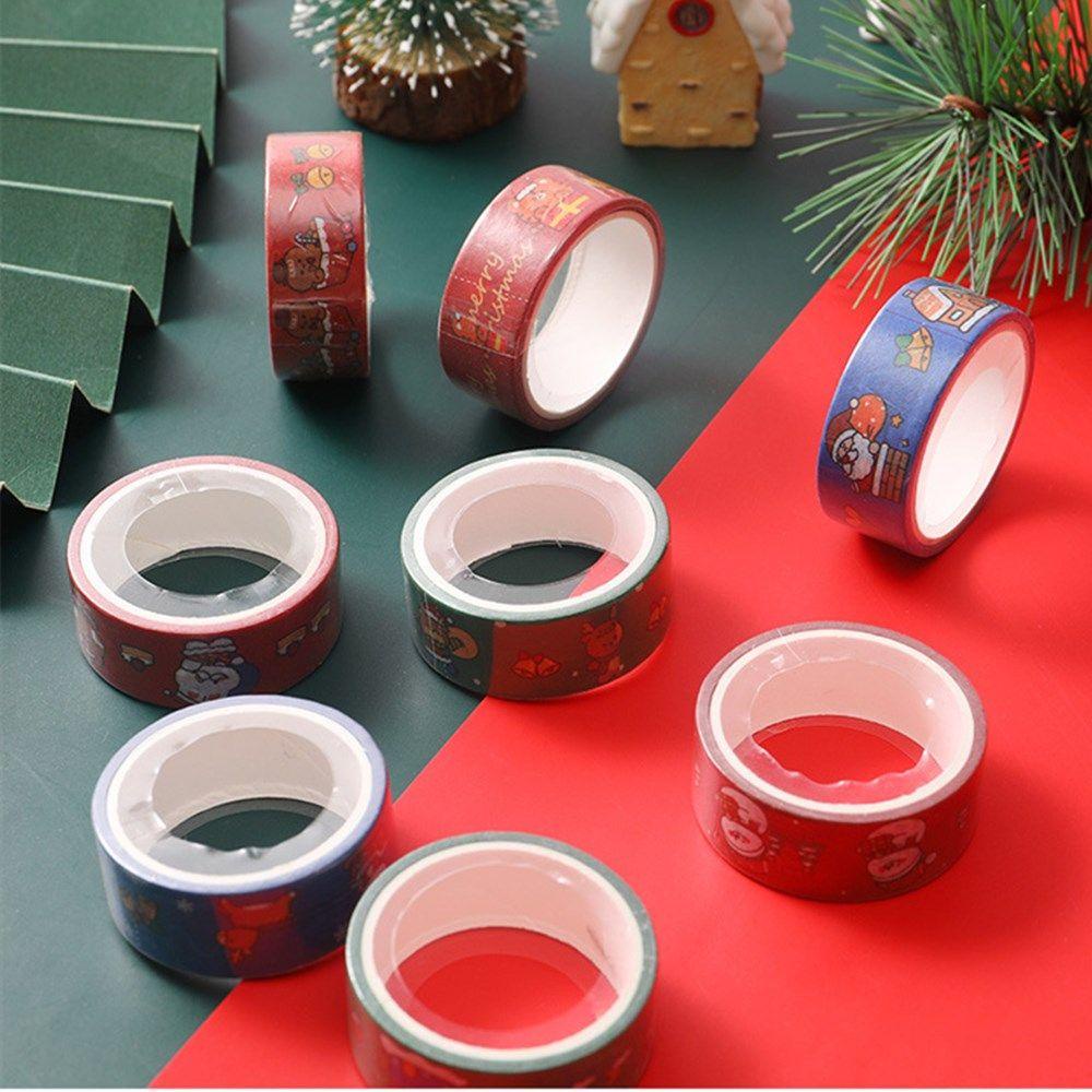 CHOOKEY Cuộn Băng Dính Nhiều Màu Sắc Dùng Trang Trí Giáng Sinh Mới