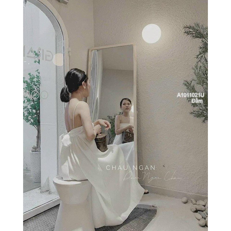 🦋 Đầm Maxi Suông Dập Ly Cột Nơ Sau ✨ | BigBuy360 - bigbuy360.vn
