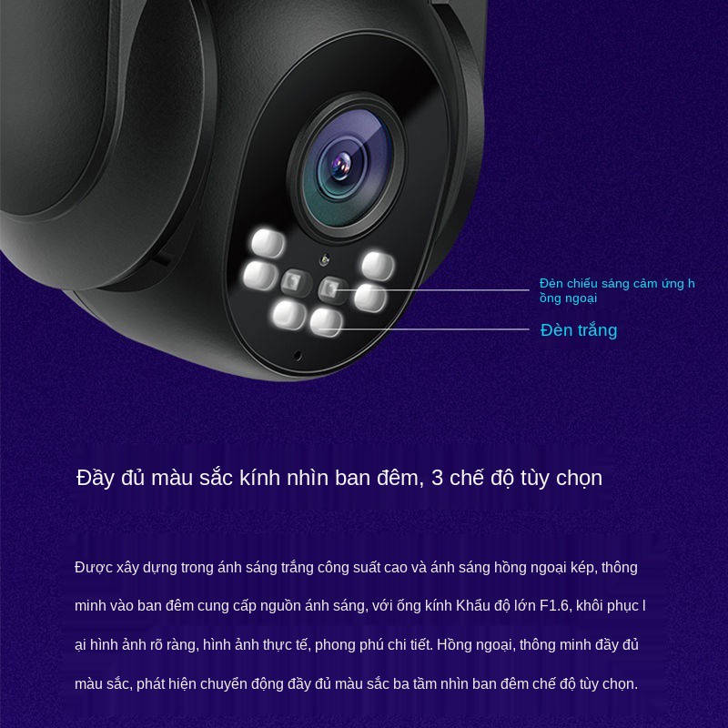 ✙Bộ nguồn Mercury POE MIPC368PW 3 triệu màu đầy đủ sắc ngoài trời camera vòm chống thấm nước giám sát 360 °