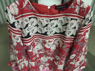 Đầm Zara suông họa tiết boho retro (ảnh thật)