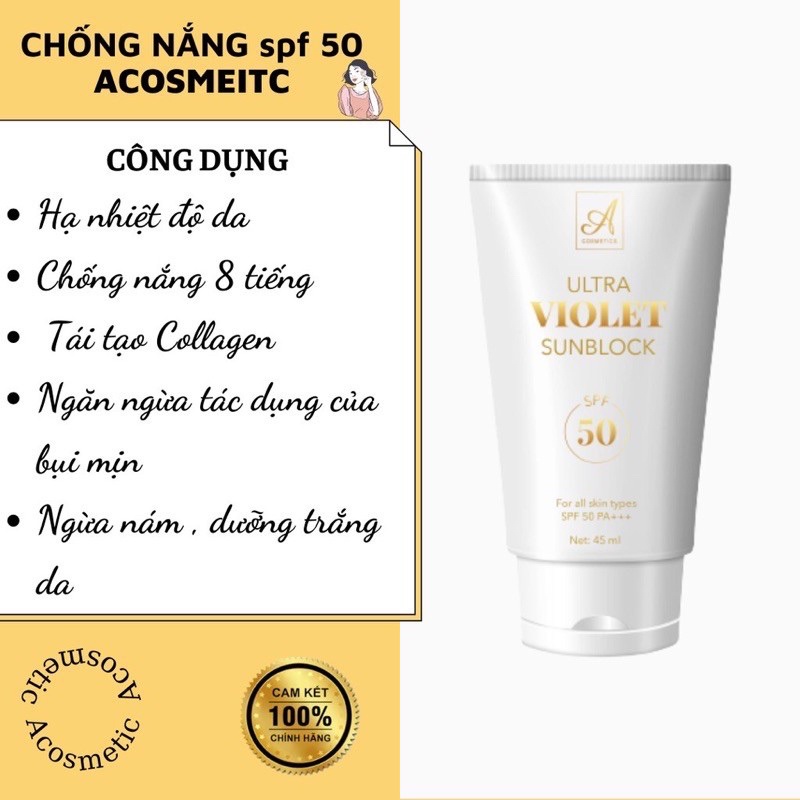 Kem Chống Nắng Violet Spf50+ | BigBuy360 - bigbuy360.vn