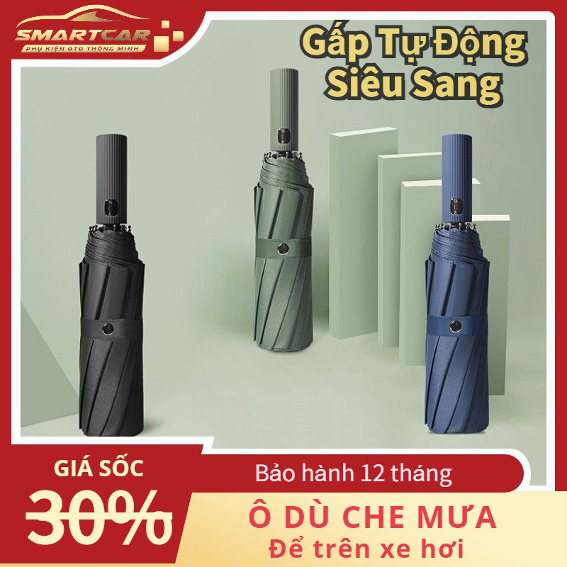 Ô Dù Che Mưa Đi Nắng Tự Động Xếp Gấp Gọn Chống UV Cao Cấp Cho Ô Tô Xe Hơi