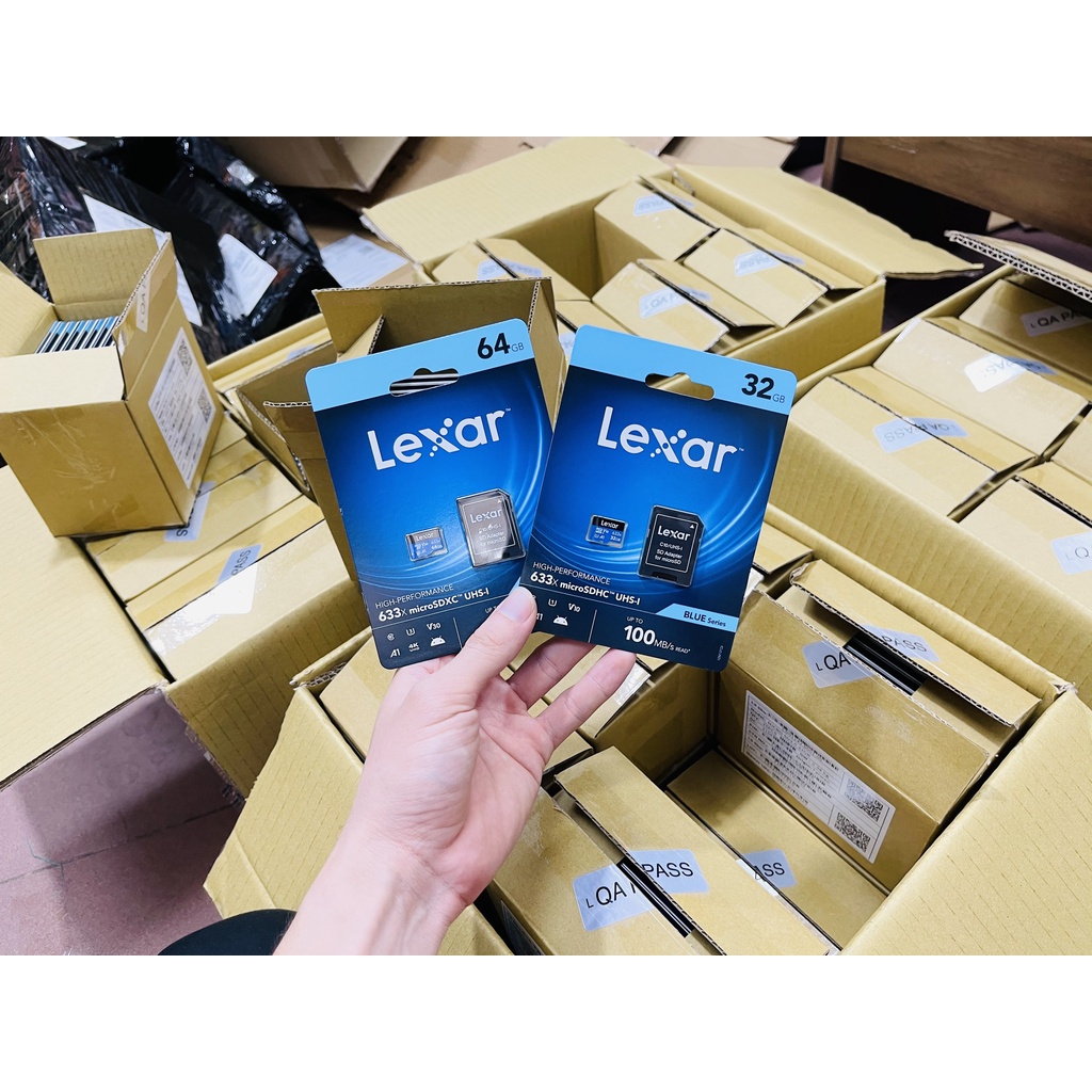 Thẻ nhớ Camera 32GB 64GB 128GB Lexar Class 10 tốc độ 100Mb/s - Chính Hãng bảo hành 5 năm