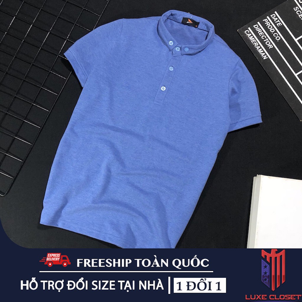 Áo thun nam tay ngắn Havis phối cổ trụ nam tính thời trang AXK061 | BigBuy360 - bigbuy360.vn