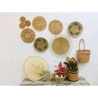 Quạt lá cọ trang trí, decor