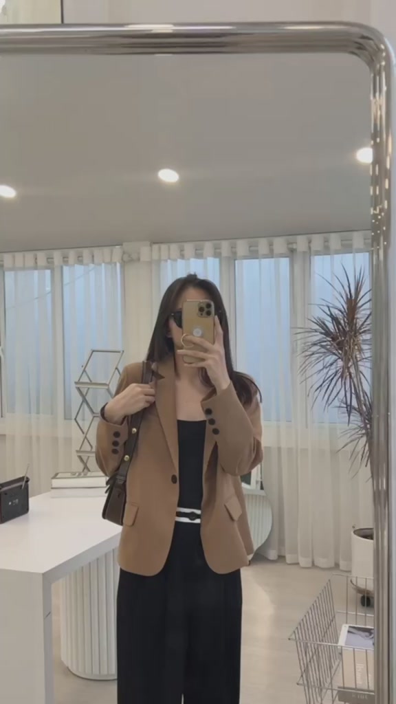 Áo blazer nữ 2 lớp dáng lỡ tay dài Huien Design thời trang công sở trẻ trung, áo vest nữ Hàn Quốc màu sắc | BigBuy360 - bigbuy360.vn