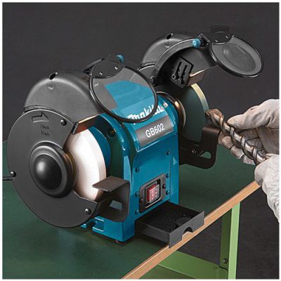 [Hàng chính hãng] Máy mài 2 đá Makita GB602 (150mm). Có kèm tấm che mắt + kính bảo hộ