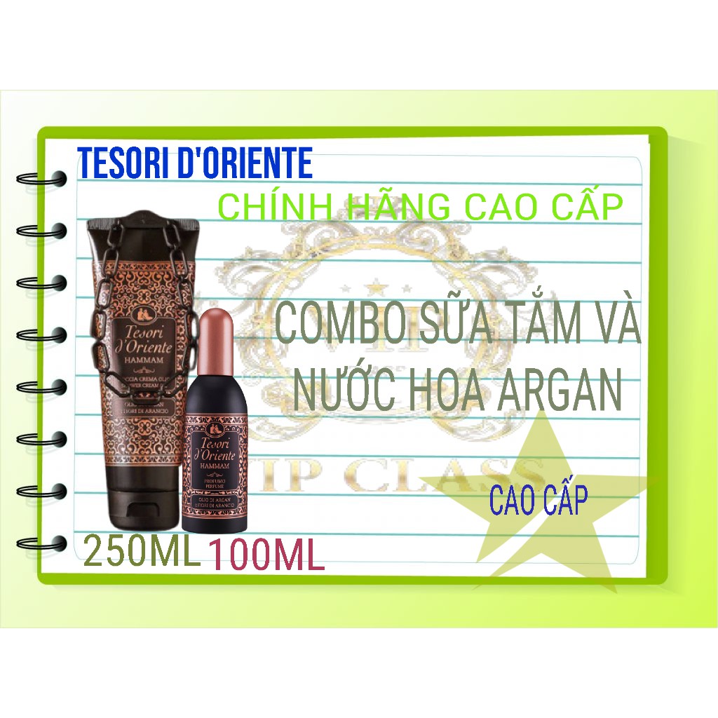 TESORI D’ORIENTE - Set Xích Tắm Hương Nước Hoa Hammam ( 250ML) Và Nước Hoa Tesori D`Oriente - Hàng Chính Hãng