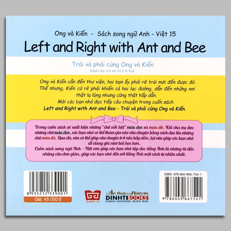 Sách - Ong và Kiến 15 - Trái và phải cùng Ong và Kiến Dễ dàng nhận biết bên trái và bên phải