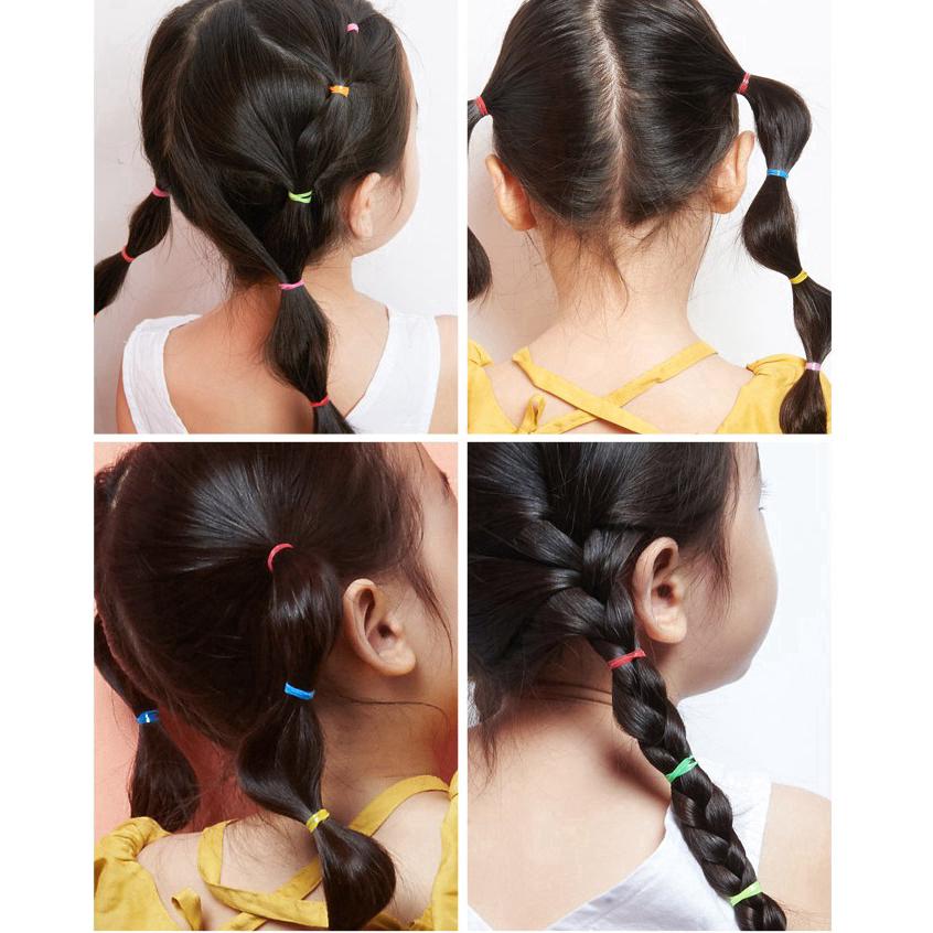 Túi 500 dây thun cột tóc mini nhiều màu