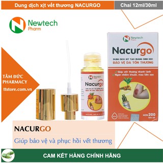 NACURGO - Dung dịch xịt tạo màng sinh học bảo vệ, phục hồi và nhanh lành vết thương