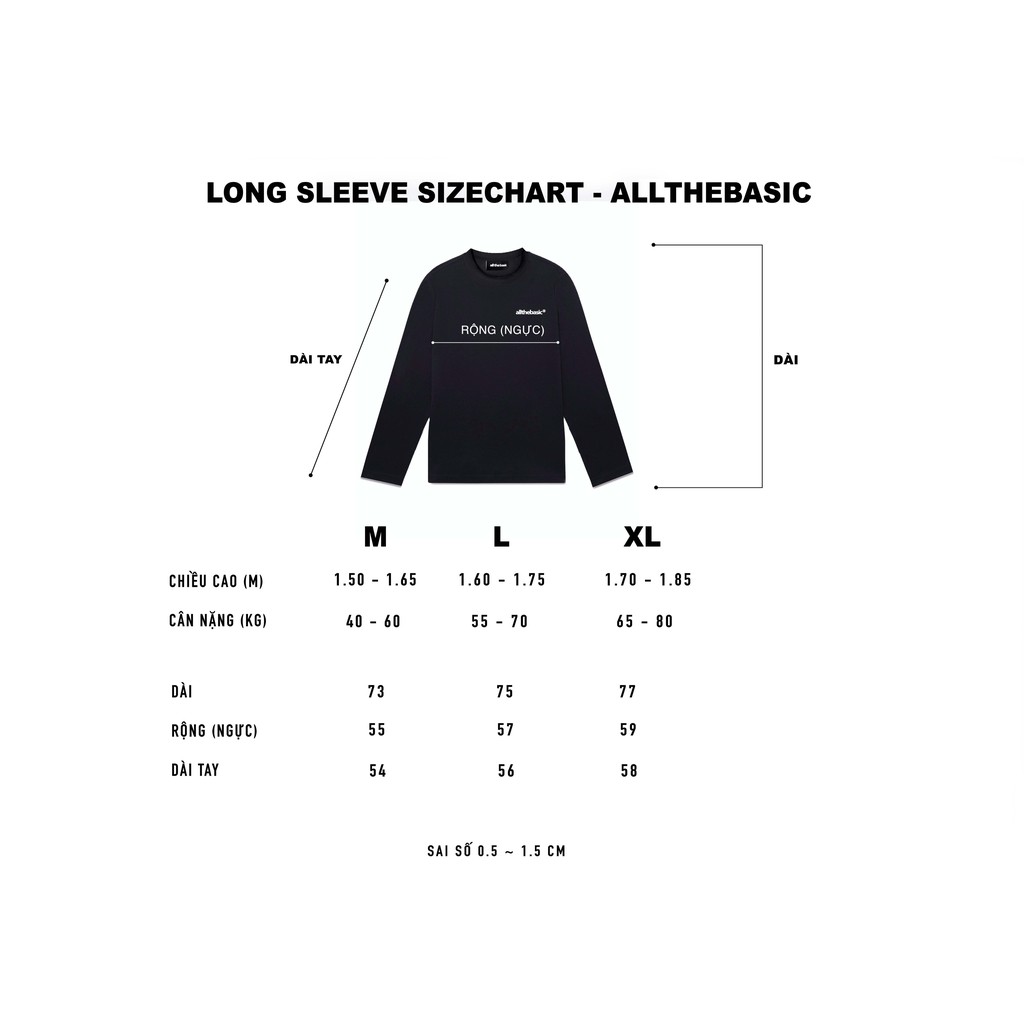 Áo thun dài tay form rộng Streetwear - All The Basic