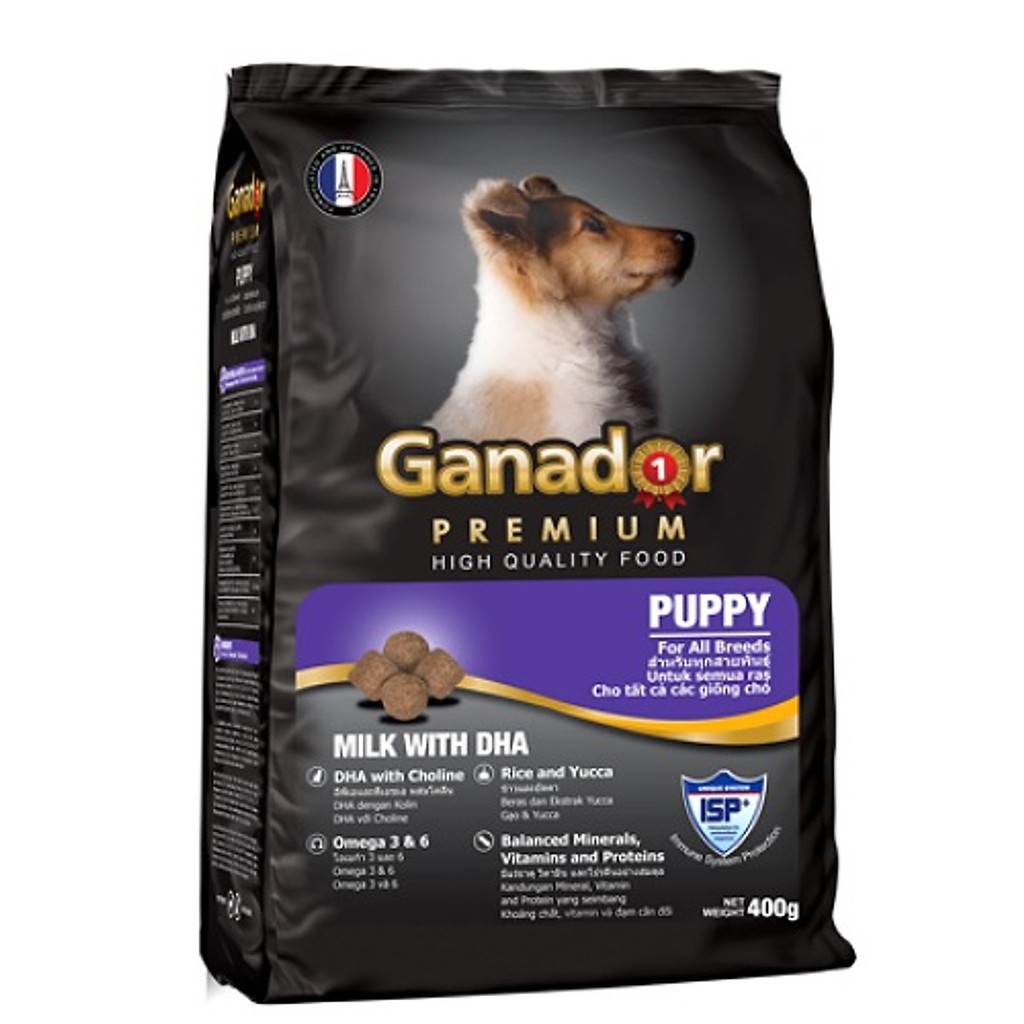 Thức Ăn Cho Chó Con Ganador Puppy 400g Hạt Khô Vị Sữa Và DHA