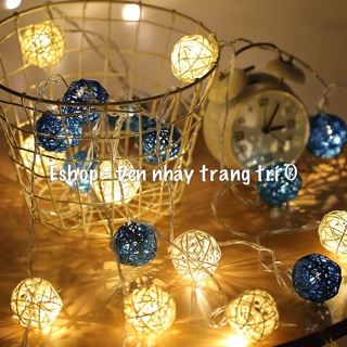 Đèn quả mây đan