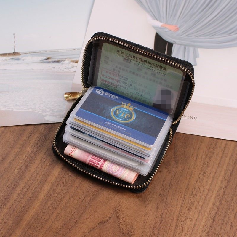 Ví Đựng Thẻ 26 Ngăn Phối Khóa Kéo Thời Trang Cho Nữ Giá Đỡ