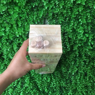 Rút gỗ số - Jenga cỡ lớn cao cấp cho Bé