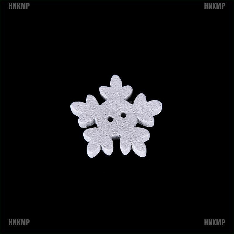 Set 100 Nút Gỗ Hình Hoa Tuyết Trang Trí Sổ Tay